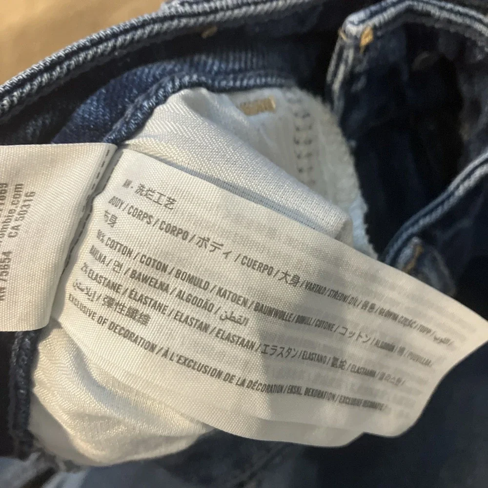 Hollister Dad Jeans 3 R 26x31 Blue Ultra High Rise Wavy Two Tone Wide Leg